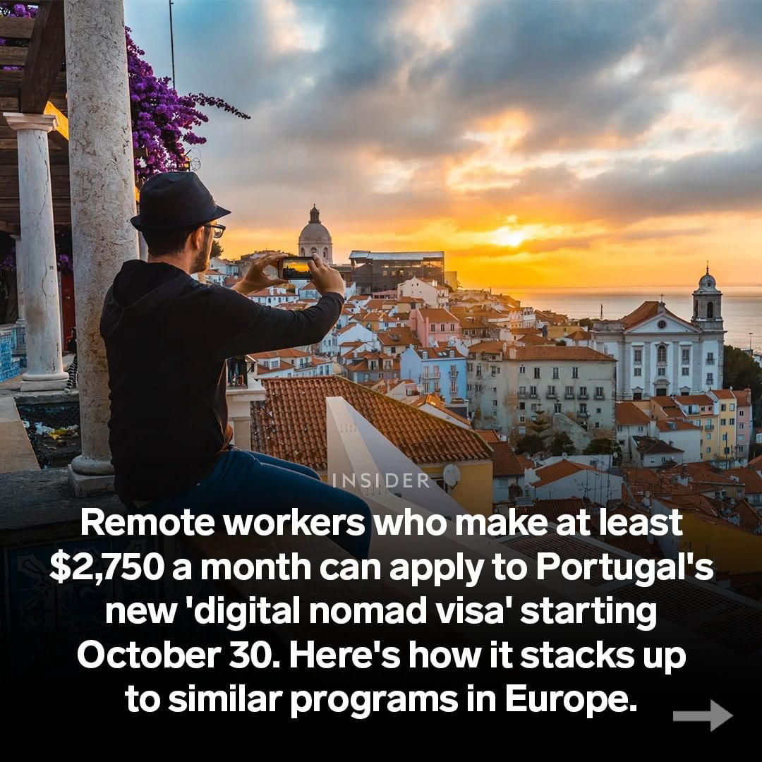 Business Insider - Portugal just released the requirements for its new digital nomad visa launchin