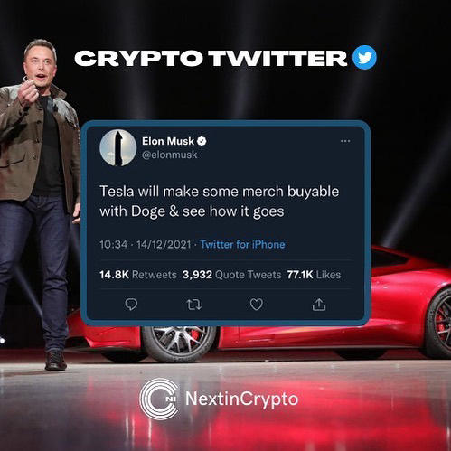 Crypto | Investment | Bitcoin - Tesla to accept Dogecoin ($DOGE) as payment for some products