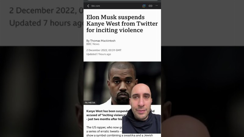 Elon Musk Suspends Kanye West From Twitter For Inciting Violence. #elonmusk #kanyewest #twitter